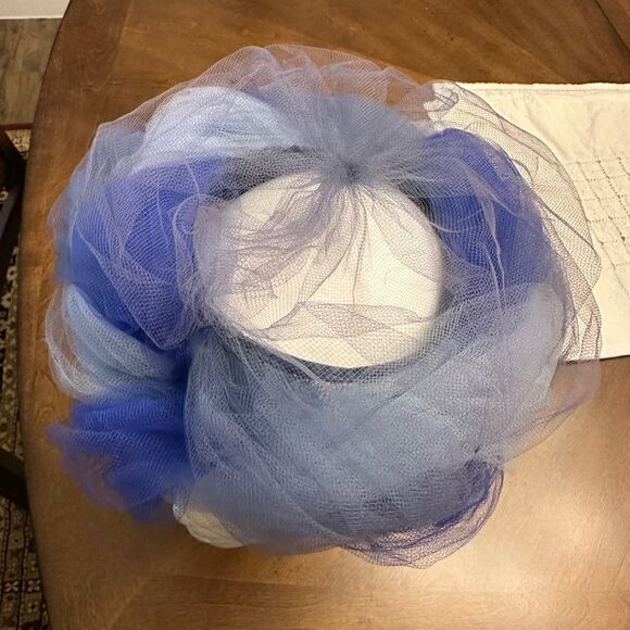 Vintage Hat-nip crown pillbox hat Fascinator, hat, blues, mesh elegant - Picture 9 of 16